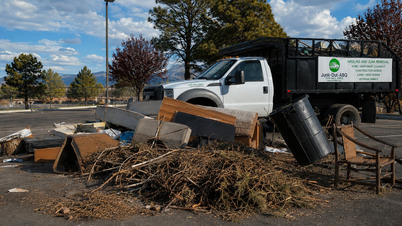 Yard Cleanout — before